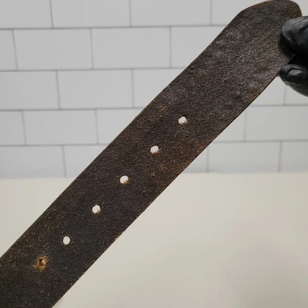 Rough Roses Brown Genuine Leather Studded Belt Women's Size Small Western Boho